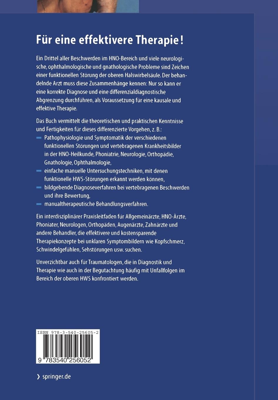 Rückseitencover Die obere Halswirbelsäule