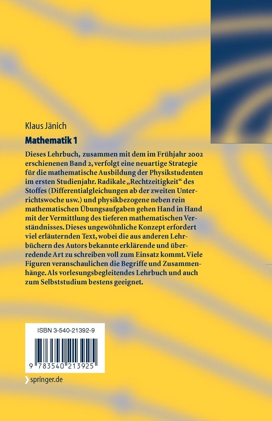 Rückseitencover Mathematik 1
