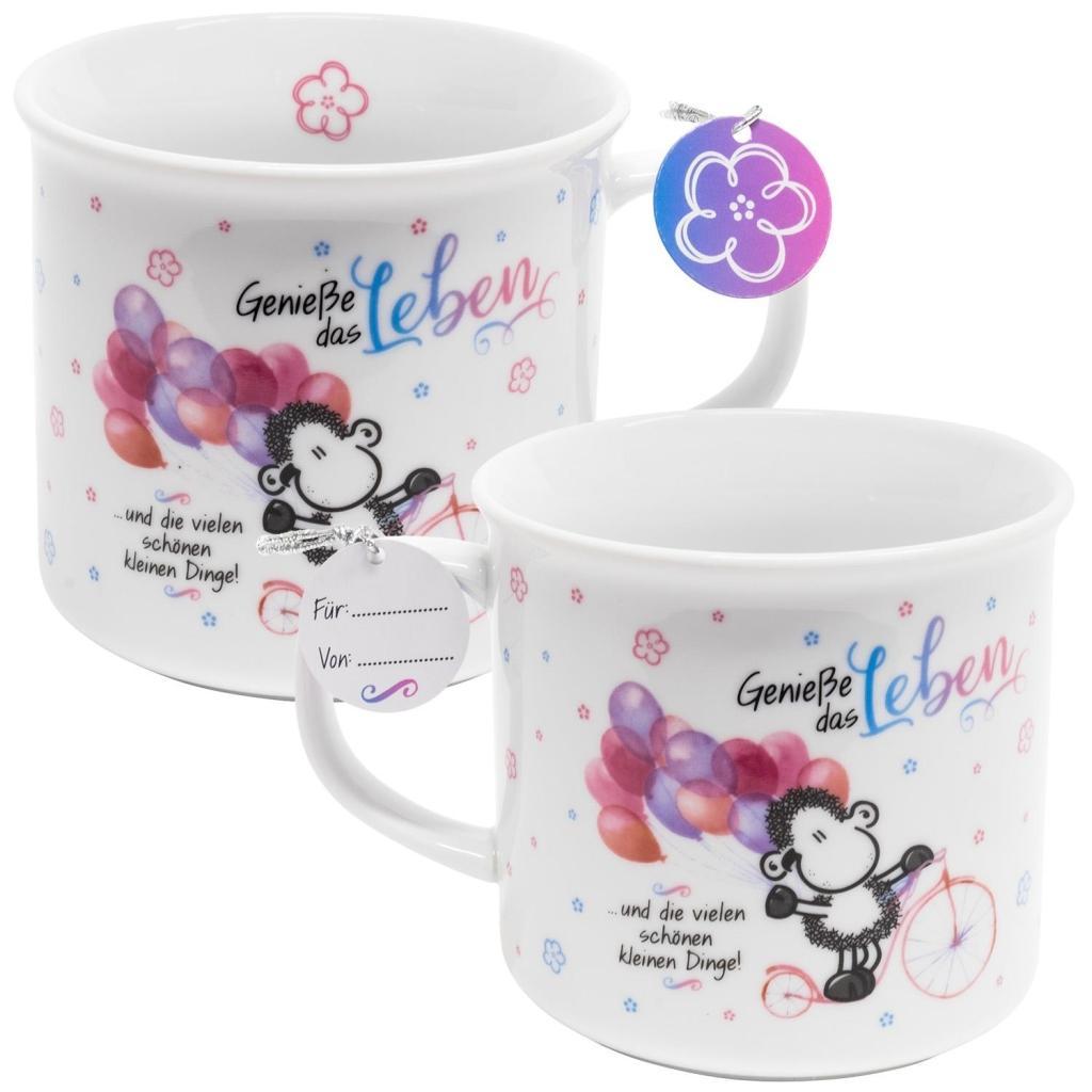 Beispielinhalt (Bild) Sheepworld Tasse 46204 "Geniesse das Leben und die vielen schönen kleinen Dinge!"