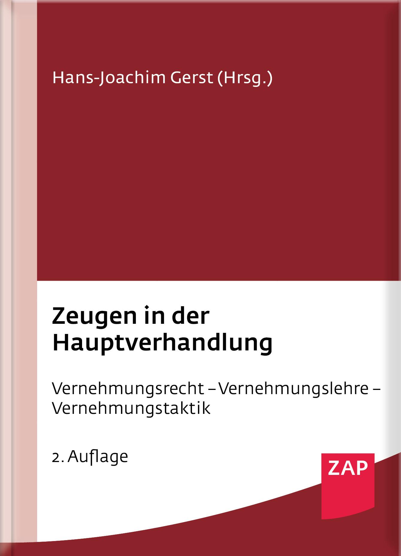 Vorderes Coverbild Zeugen in der Hauptverhandlung