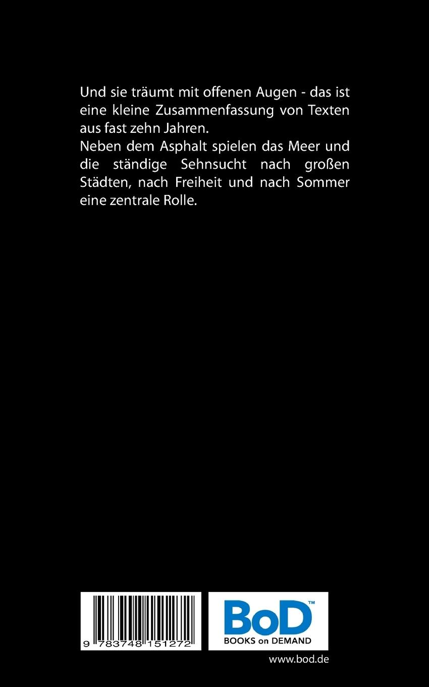 Rückseitencover Und sie träumt mit offenen Augen