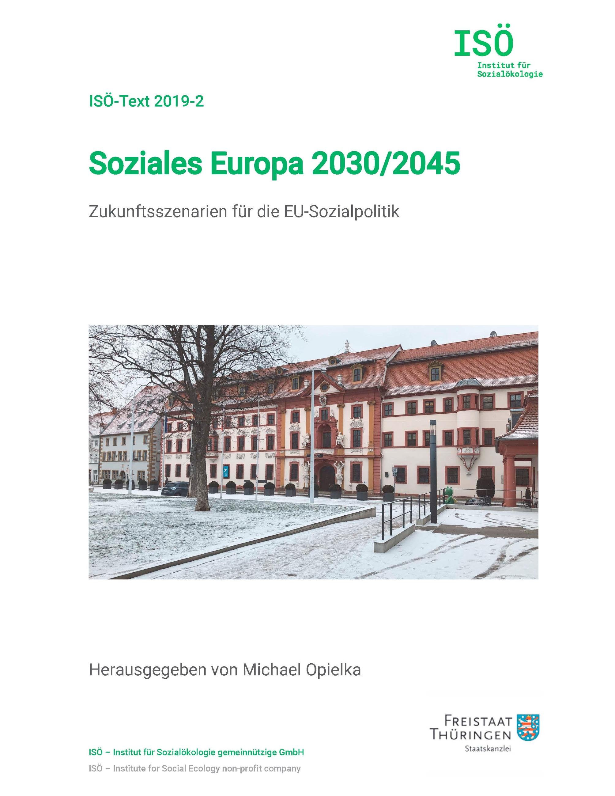 Vorderes Coverbild Soziales Europa 2030/2045