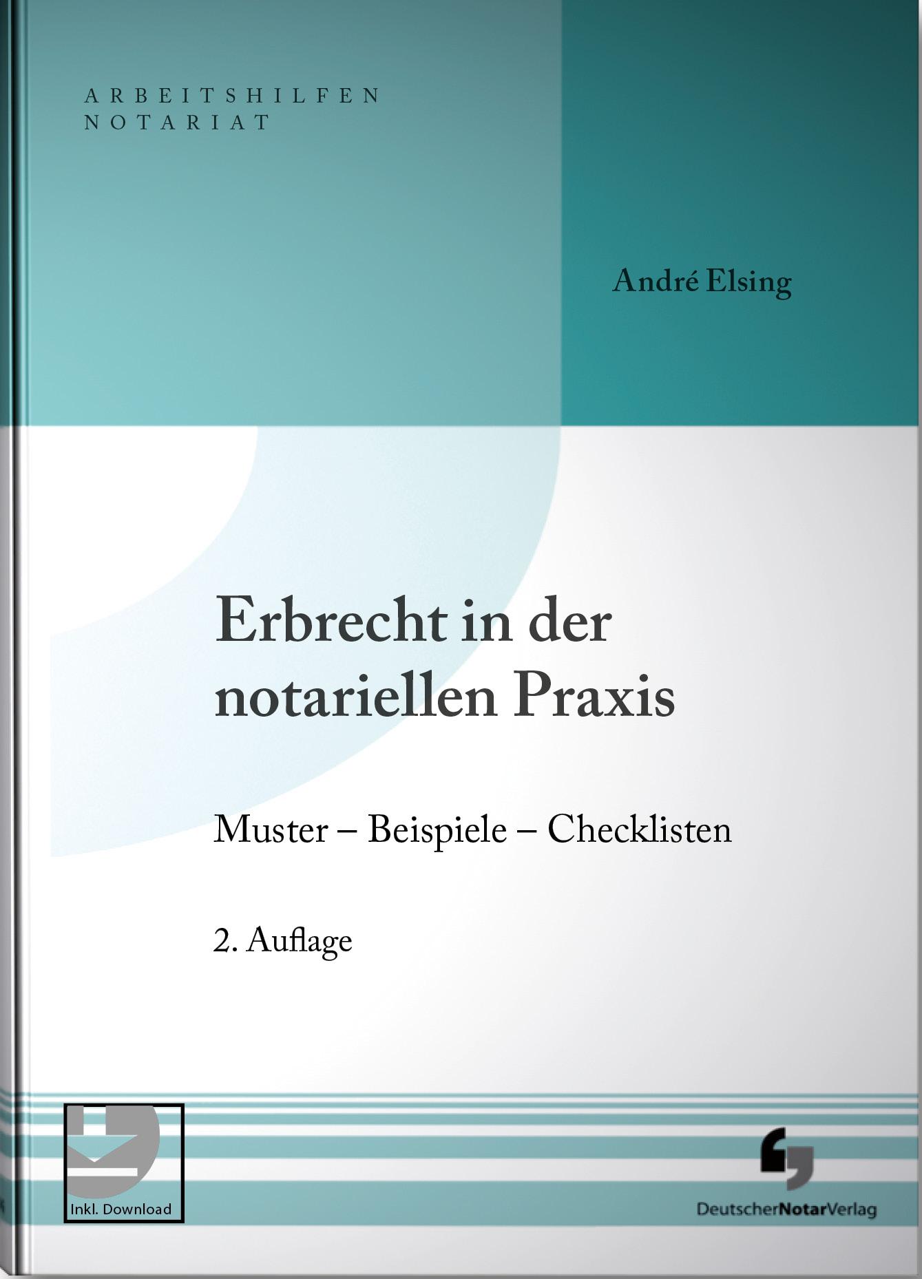 Vorderes Coverbild Erbrecht in der notariellen Praxis inklusive Musterdownload