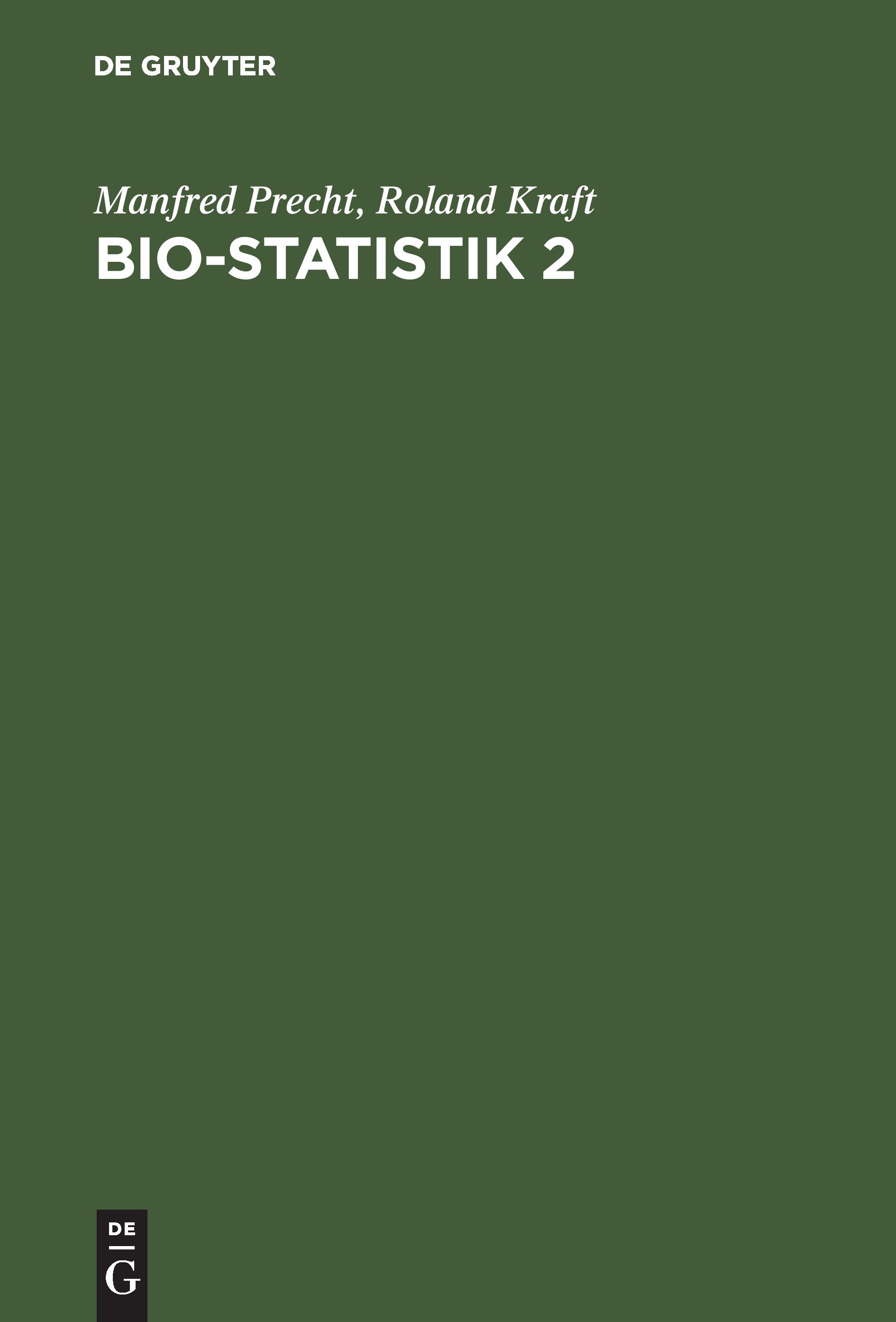 Vorderes Coverbild Bio-Statistik 2