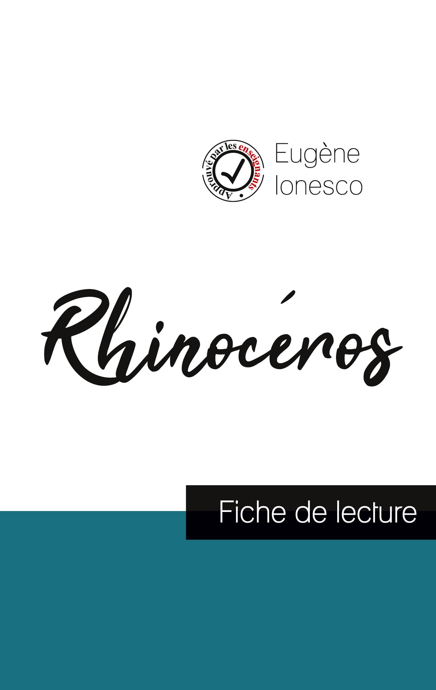 Vorderes Coverbild Rhinocéros de Ionesco (fiche de lecture et analyse complète de l'¿uvre)
