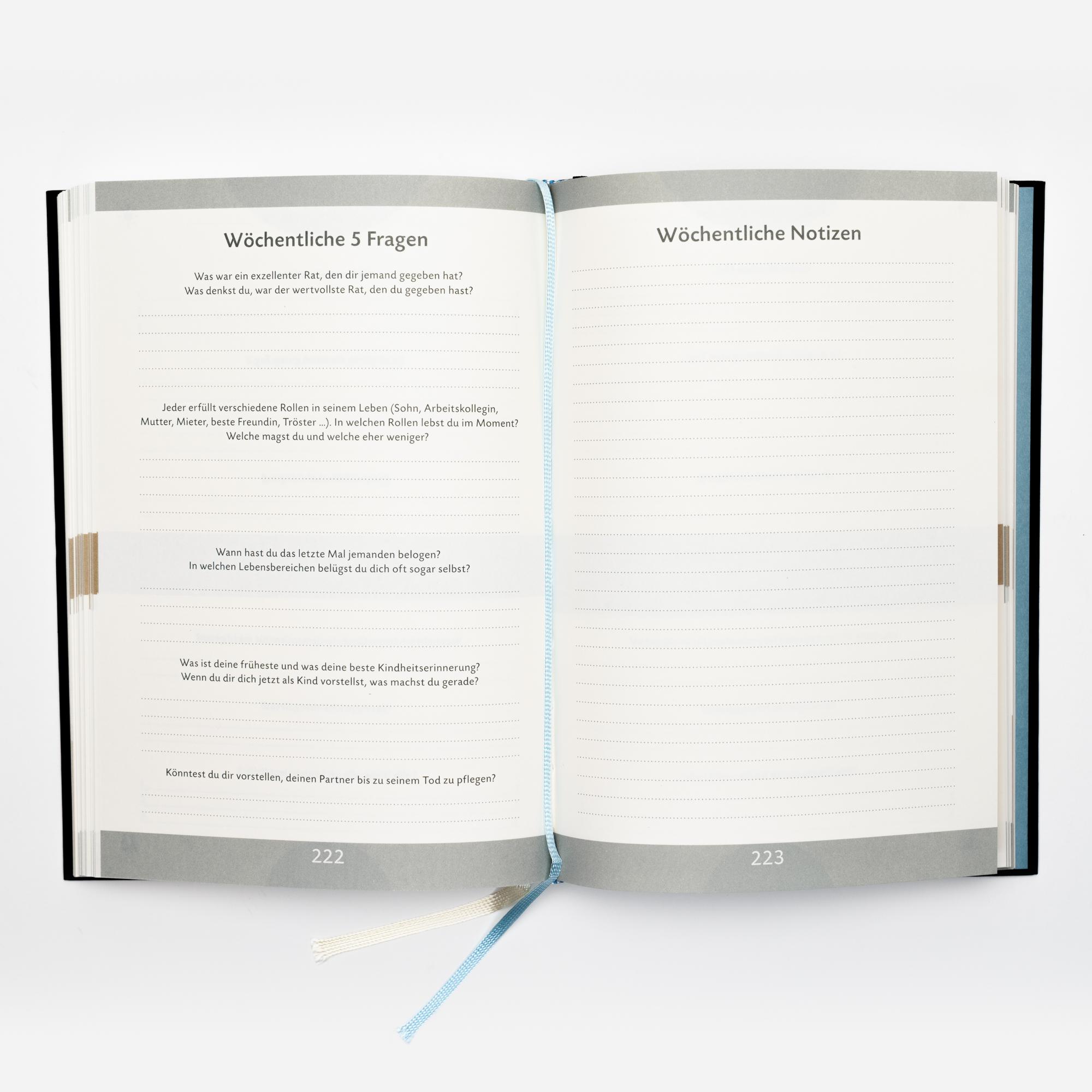 Beispielinhalt (Bild) Das 6-Minuten-Tagebuch (schwarz)