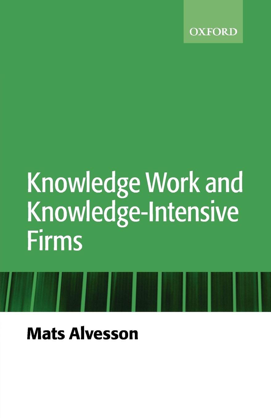 Vorderes Coverbild Knowledge Work and Knowledge-Intensive Firms