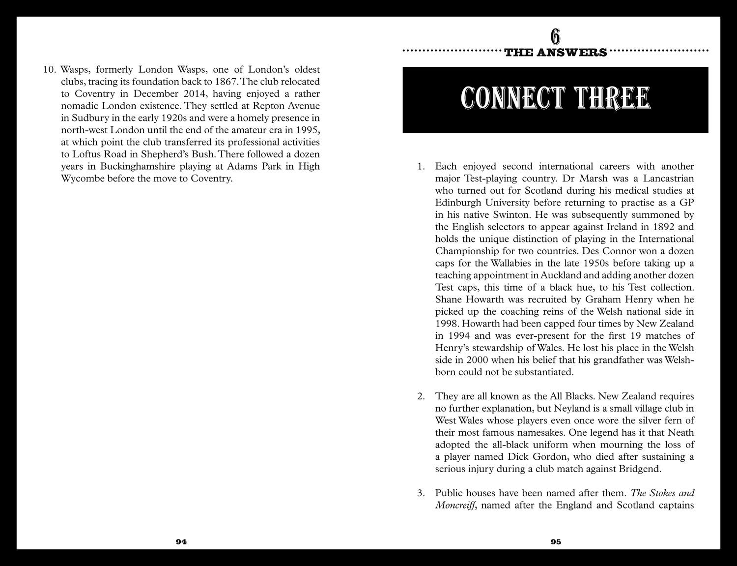 Beispielinhalt (Bild) The Strangest Rugby Quiz Book