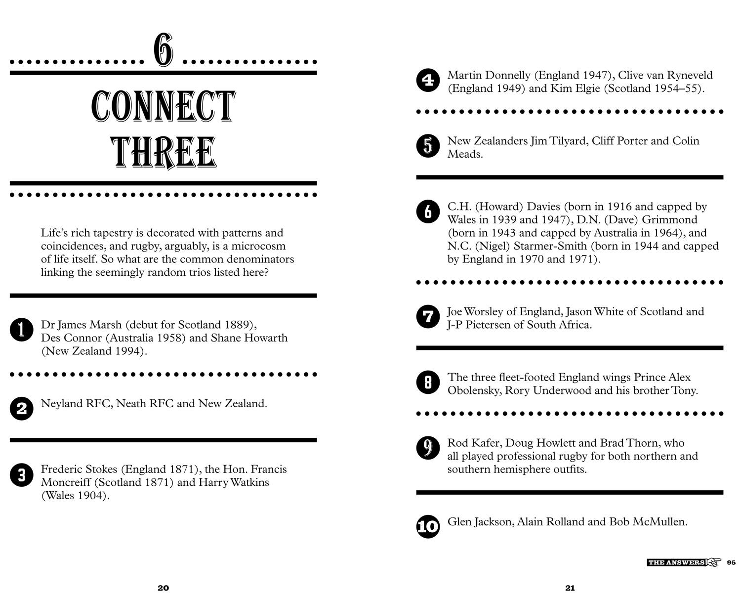 Beispielinhalt (Bild) The Strangest Rugby Quiz Book