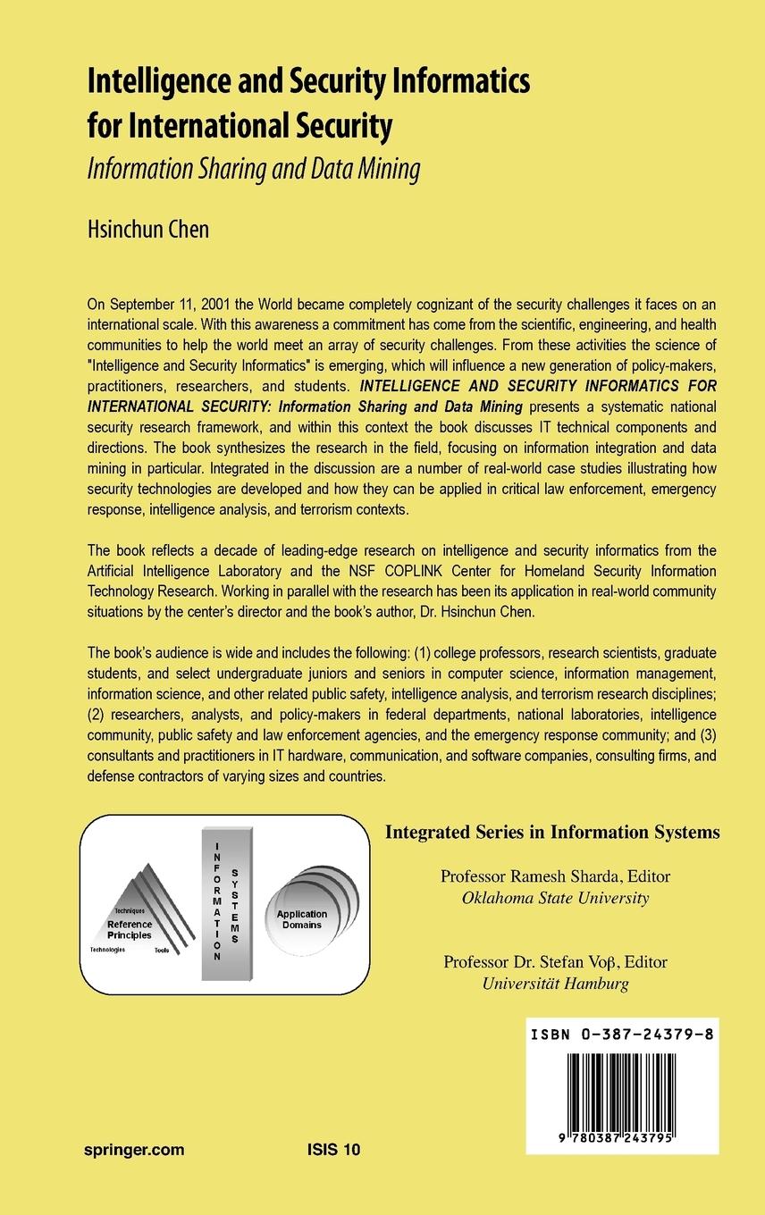 Rückseitencover Intelligence and Security Informatics for International Security