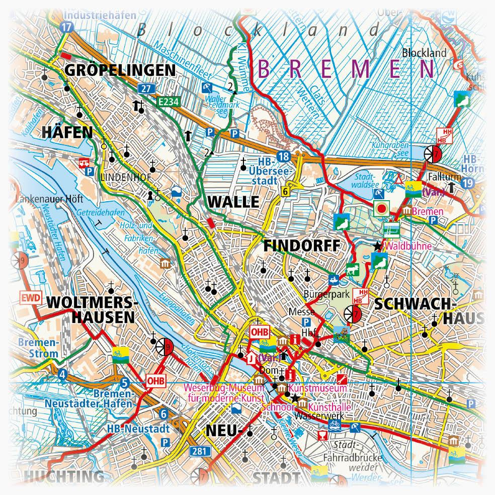 Beispielinhalt (Bild) Bremen und umzu 1:100 000