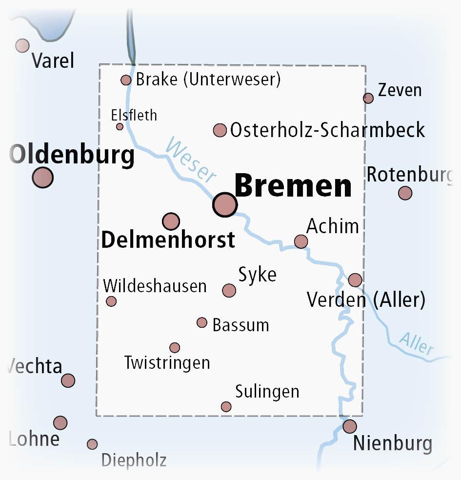 Beispielinhalt (Bild) Bremen und umzu 1:100 000
