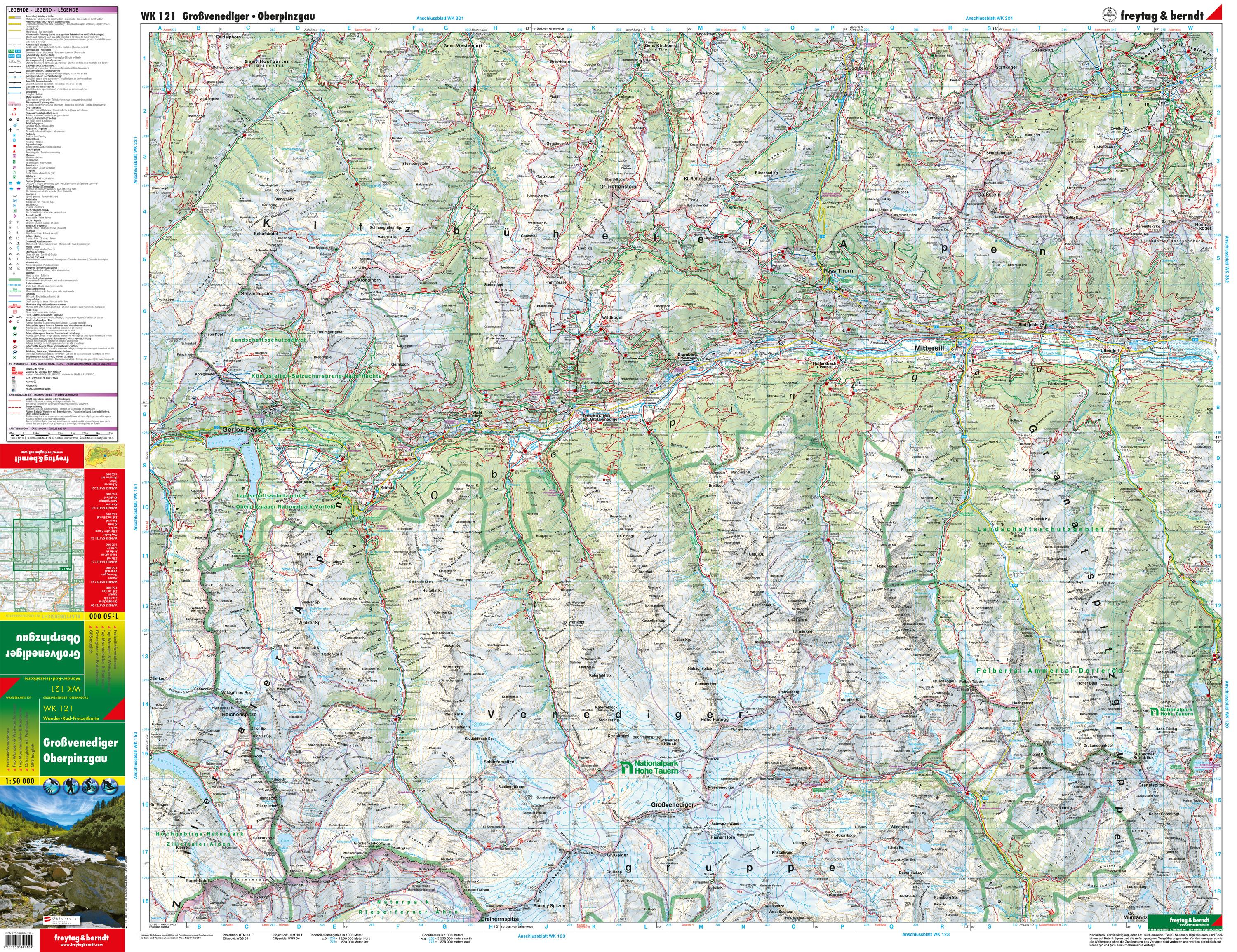 Beispielinhalt (Bild) Großvenediger - Oberpinzgau 1 : 50 000. WK 121