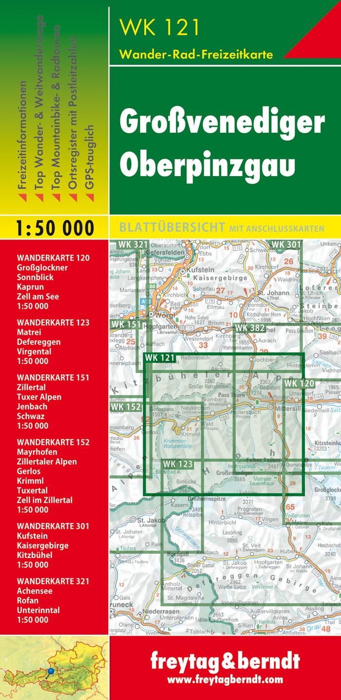 Rückseitencover Großvenediger - Oberpinzgau 1 : 50 000. WK 121