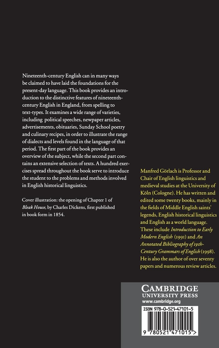 Rückseitencover English in Nineteenth-Century England