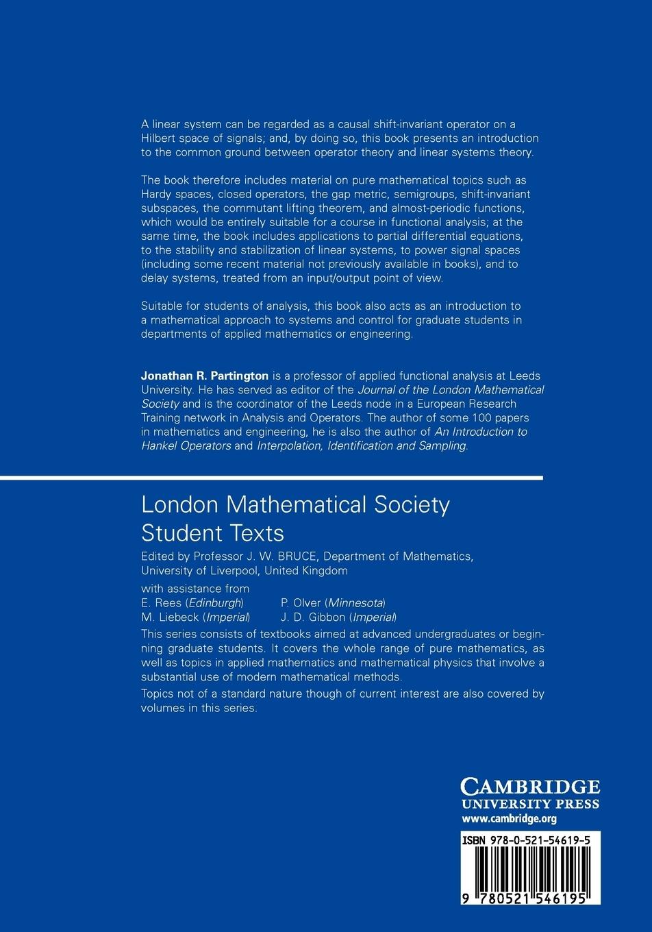 Rückseitencover Linear Operators and Linear Systems