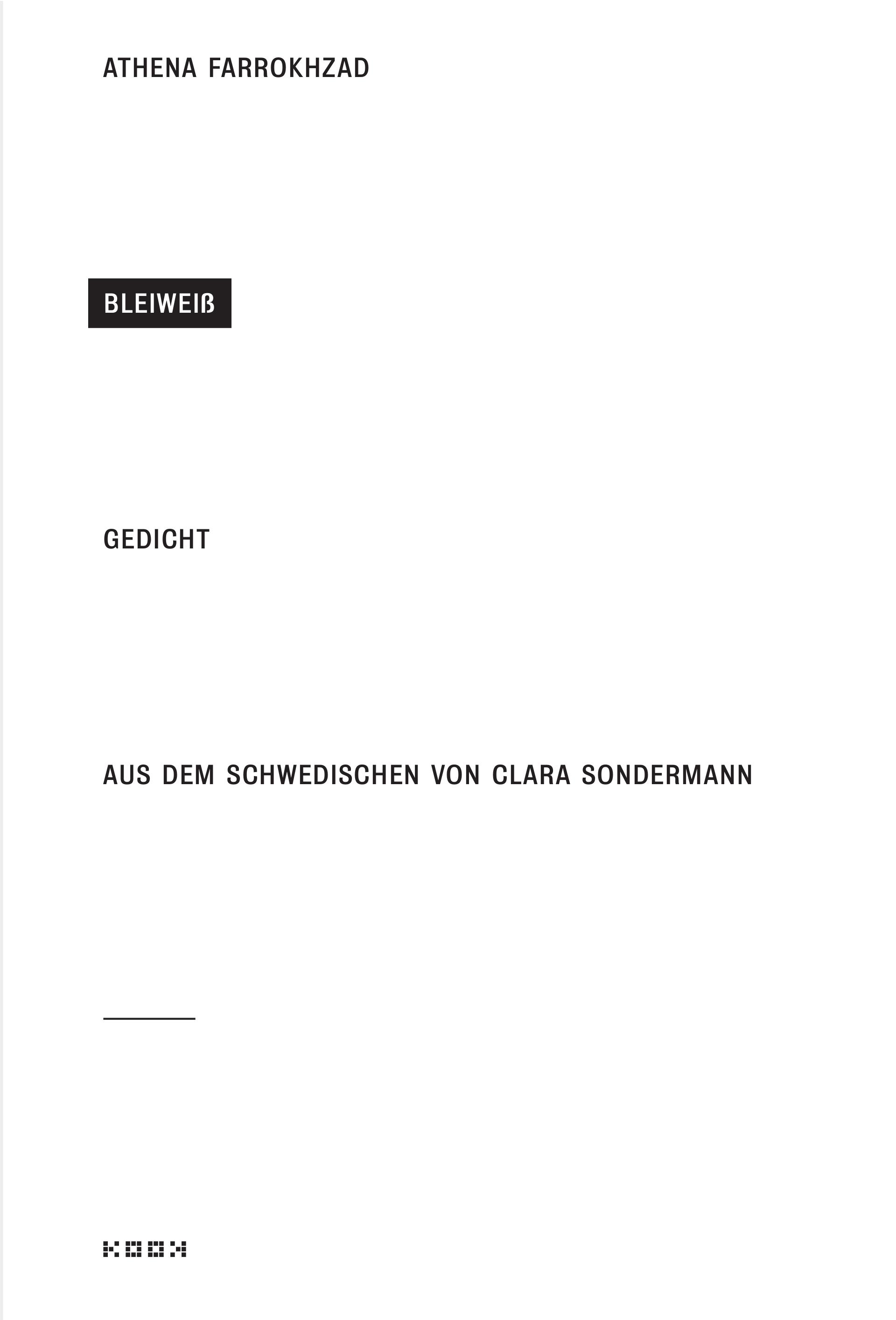 Vorderes Coverbild Bleiweiß
