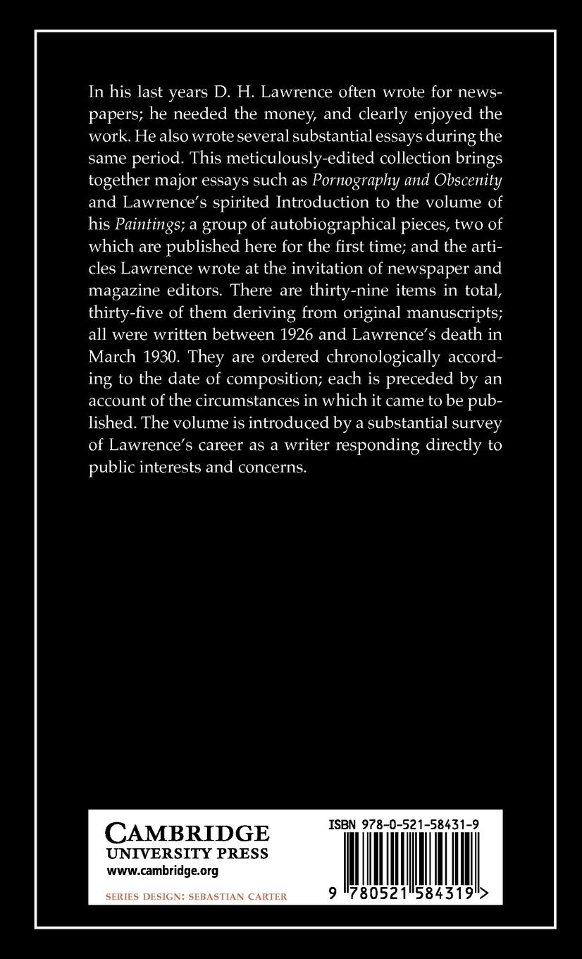 Rückseitencover D. H. Lawrence