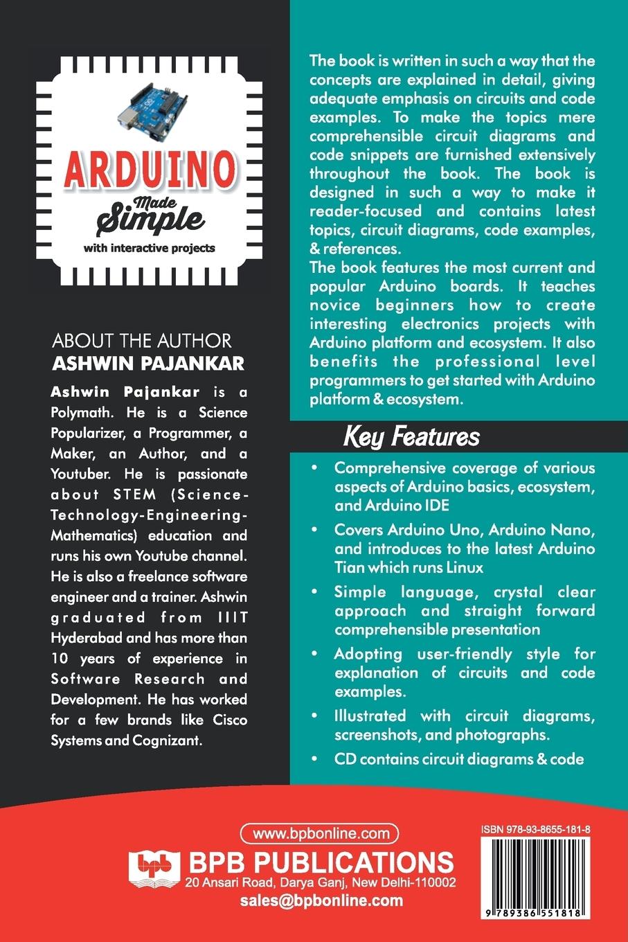 Rückseitencover ARDUINO MADE SIMPLE