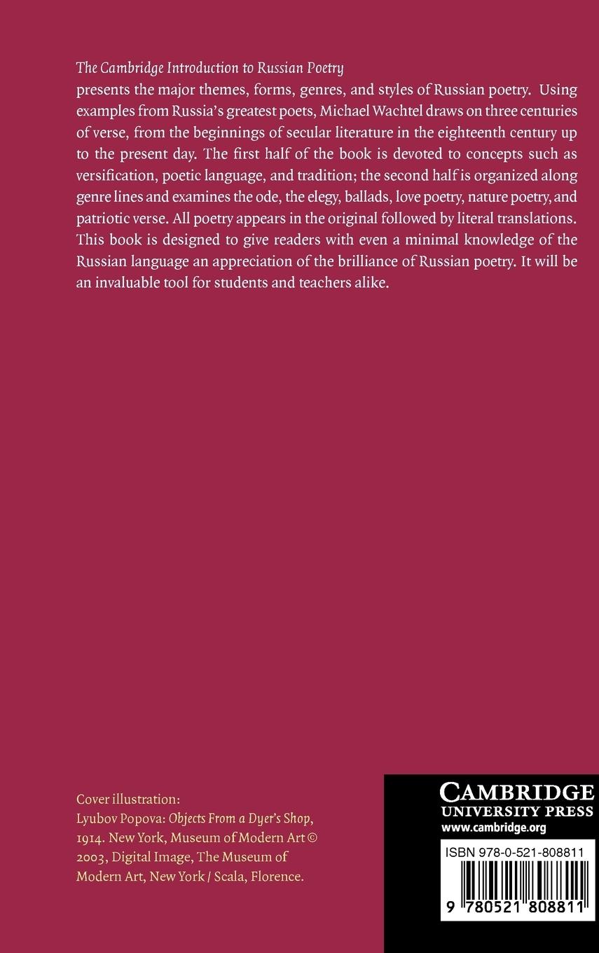 Rückseitencover The Cambridge Introduction to Russian Poetry