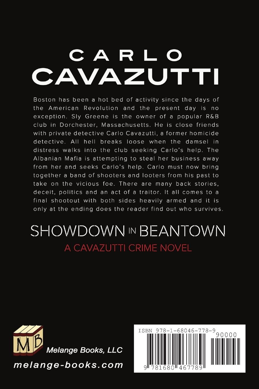 Rückseitencover Showdown in Beantown, A Cavazutti Crime Novel