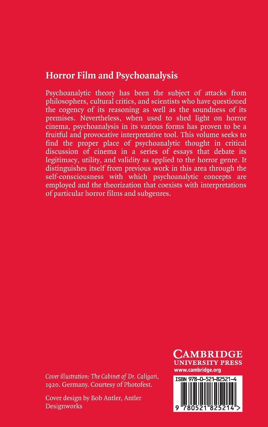 Rückseitencover Horror Film and Psychoanalysis