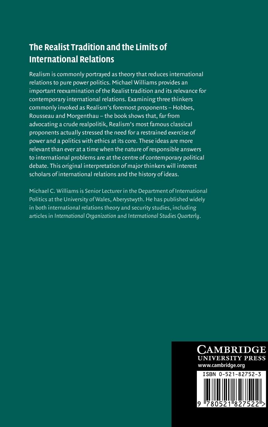 Rückseitencover The Realist Tradition and the Limits of International Relations