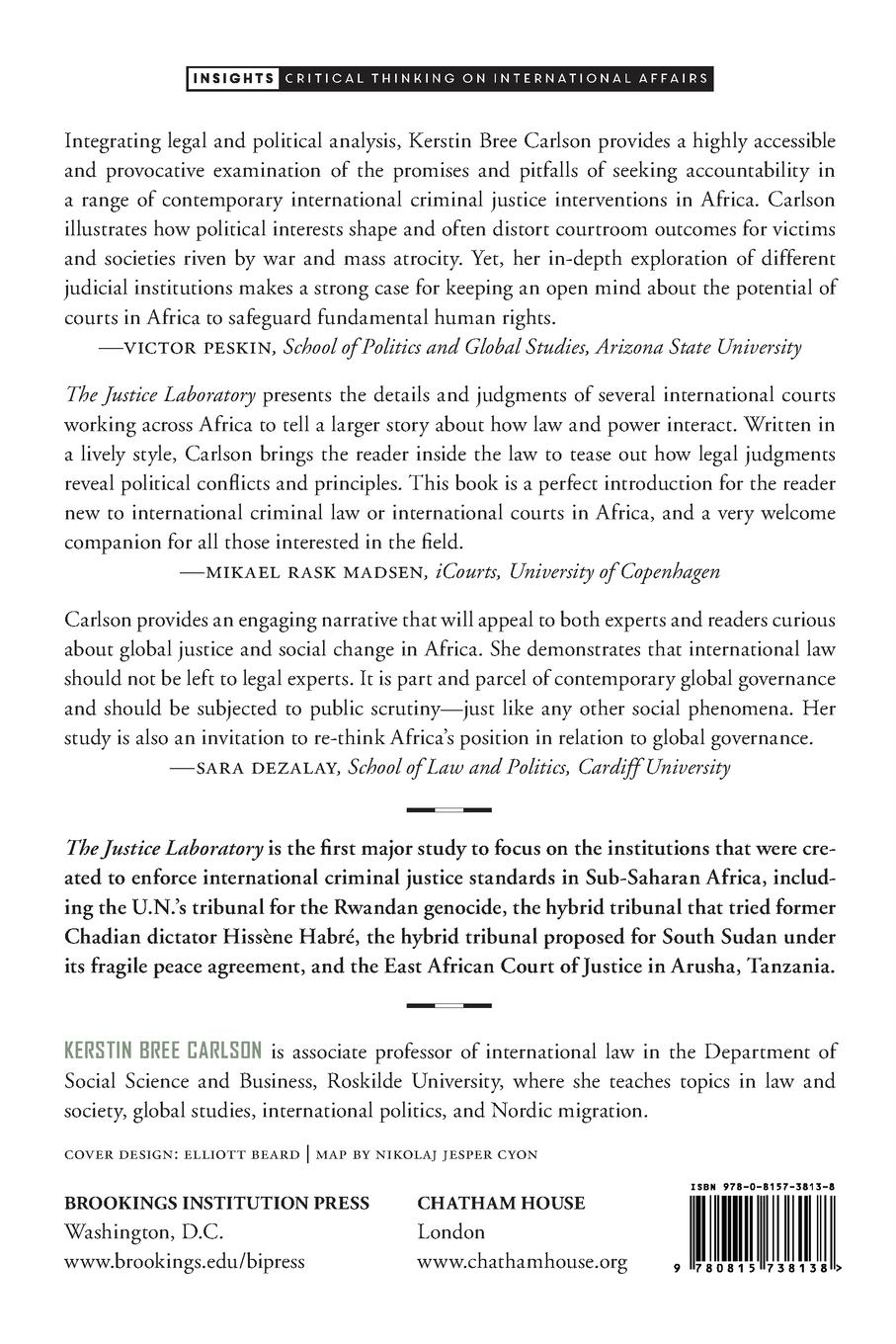 Rückseitencover Justice Laboratory