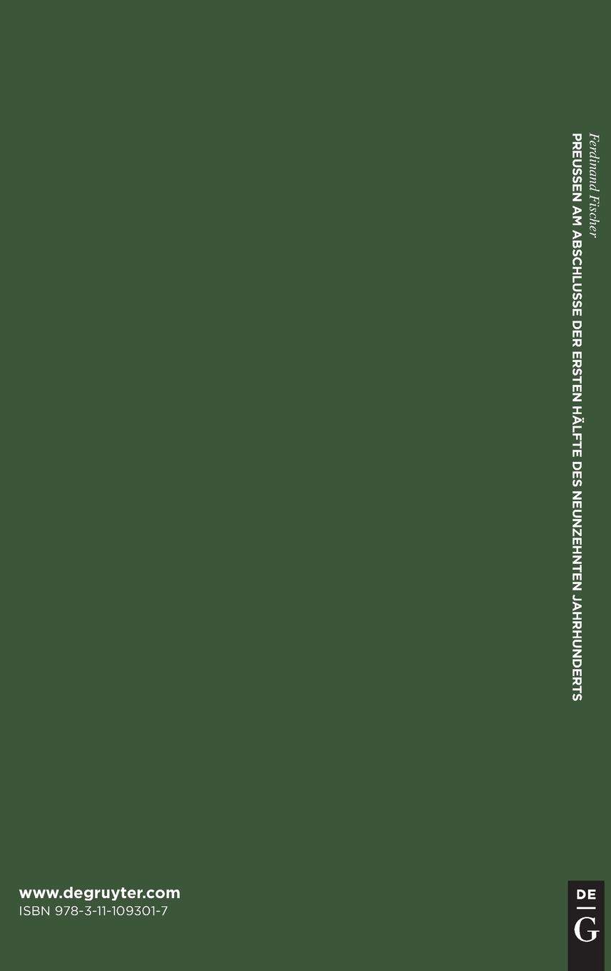 Rückseitencover Preußen am Abschlusse der ersten Hälfte des neunzehnten Jahrhunderts