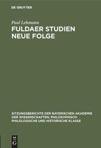 Vorderes Coverbild Fuldaer Studien Neue Folge