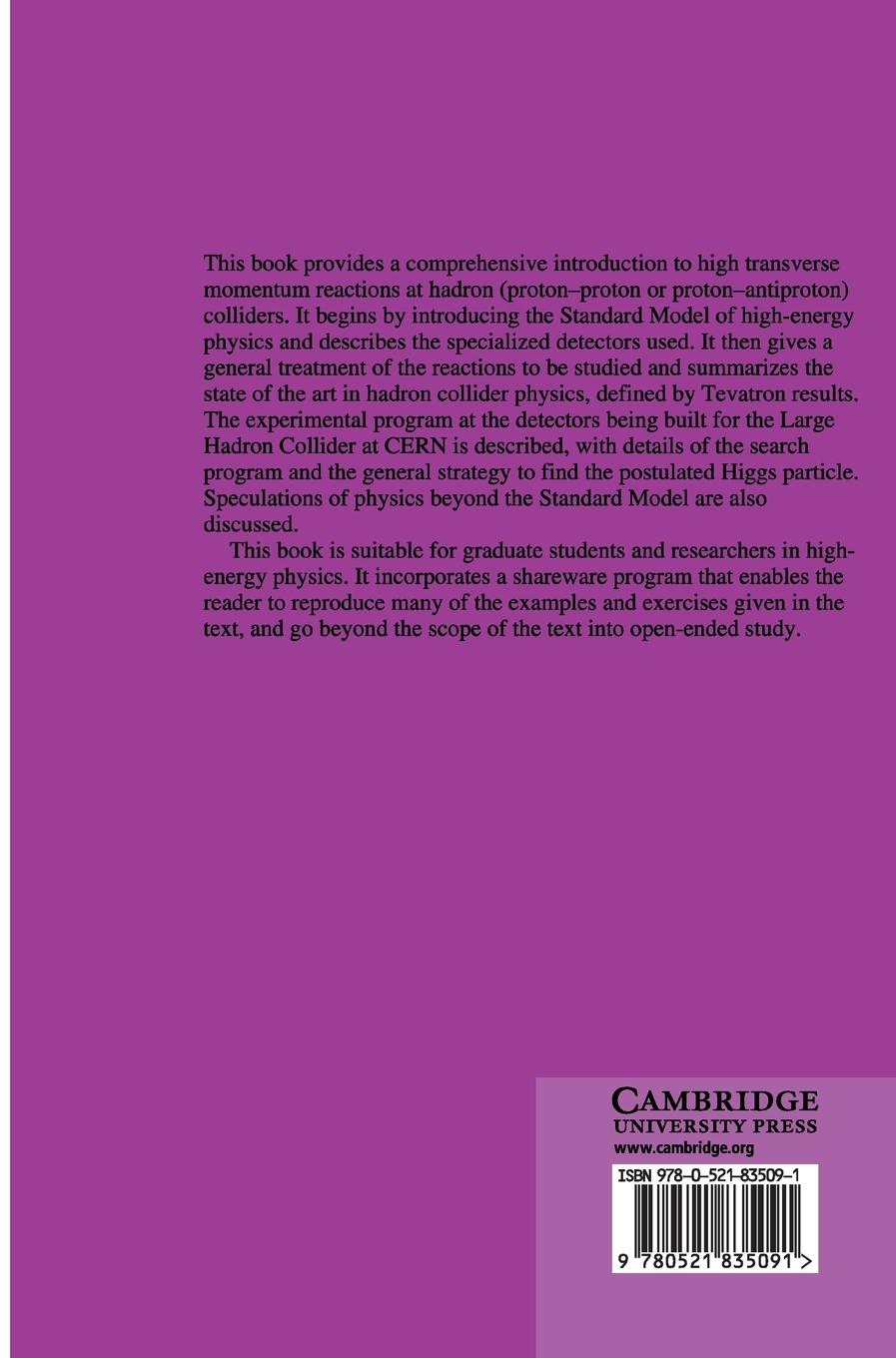 Rückseitencover High Pt Physics at Hadron Colliders