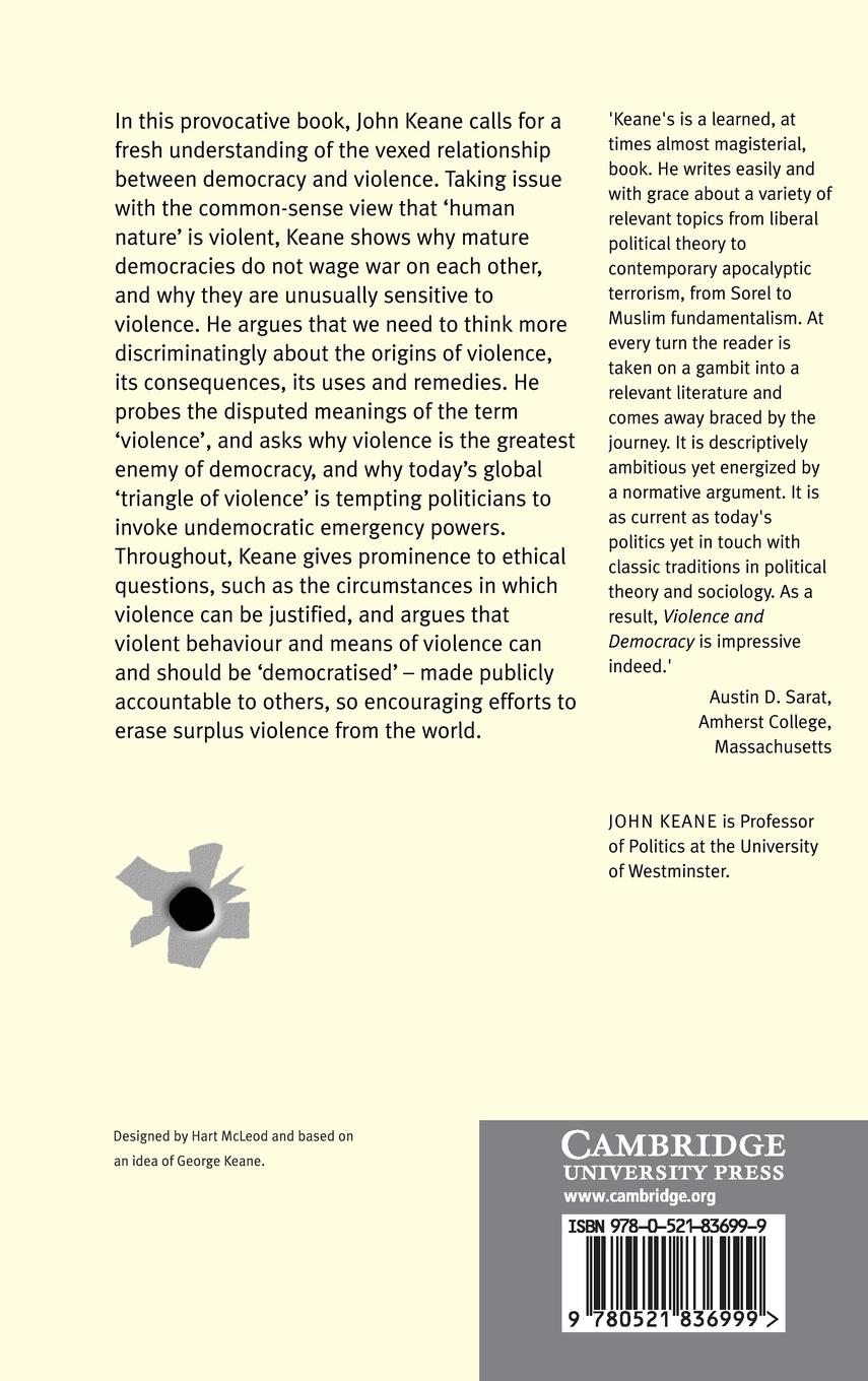 Rückseitencover Violence and Democracy
