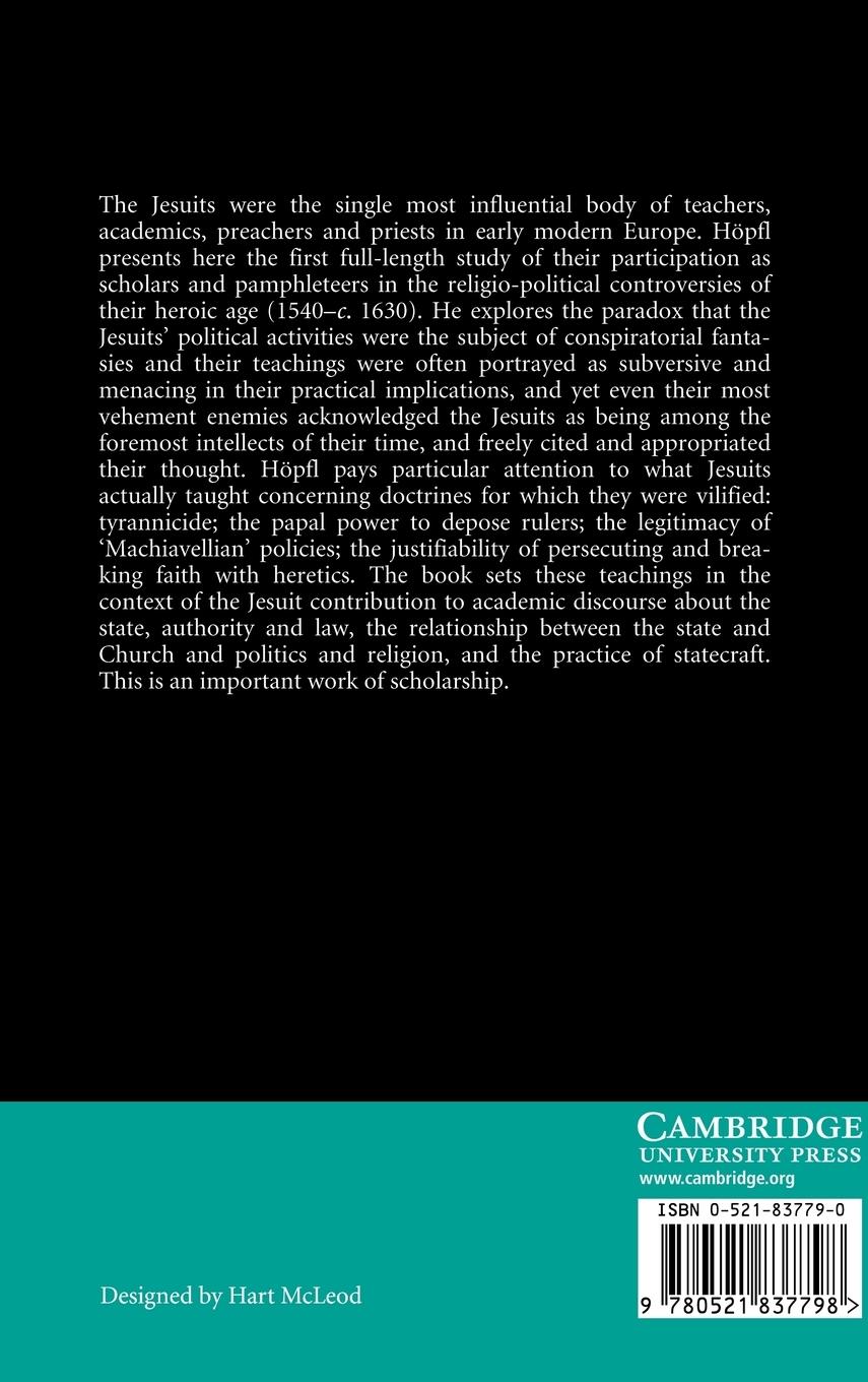 Rückseitencover Jesuit Political Thought