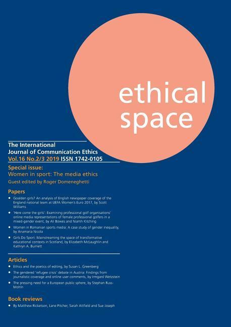 Vorderes Coverbild Ethical Space Vol.16 Issue 2/3