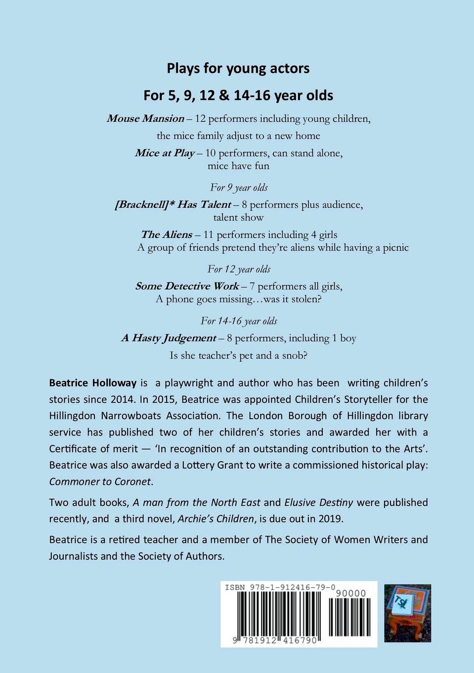 Rückseitencover Plays for Young Actors