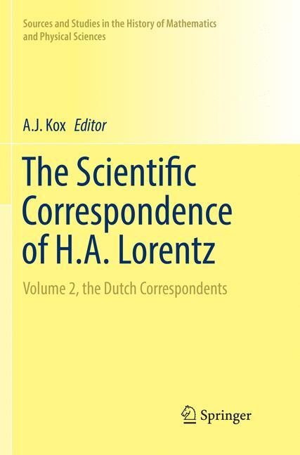 Vorderes Coverbild The Scientific Correspondence of H.A. Lorentz