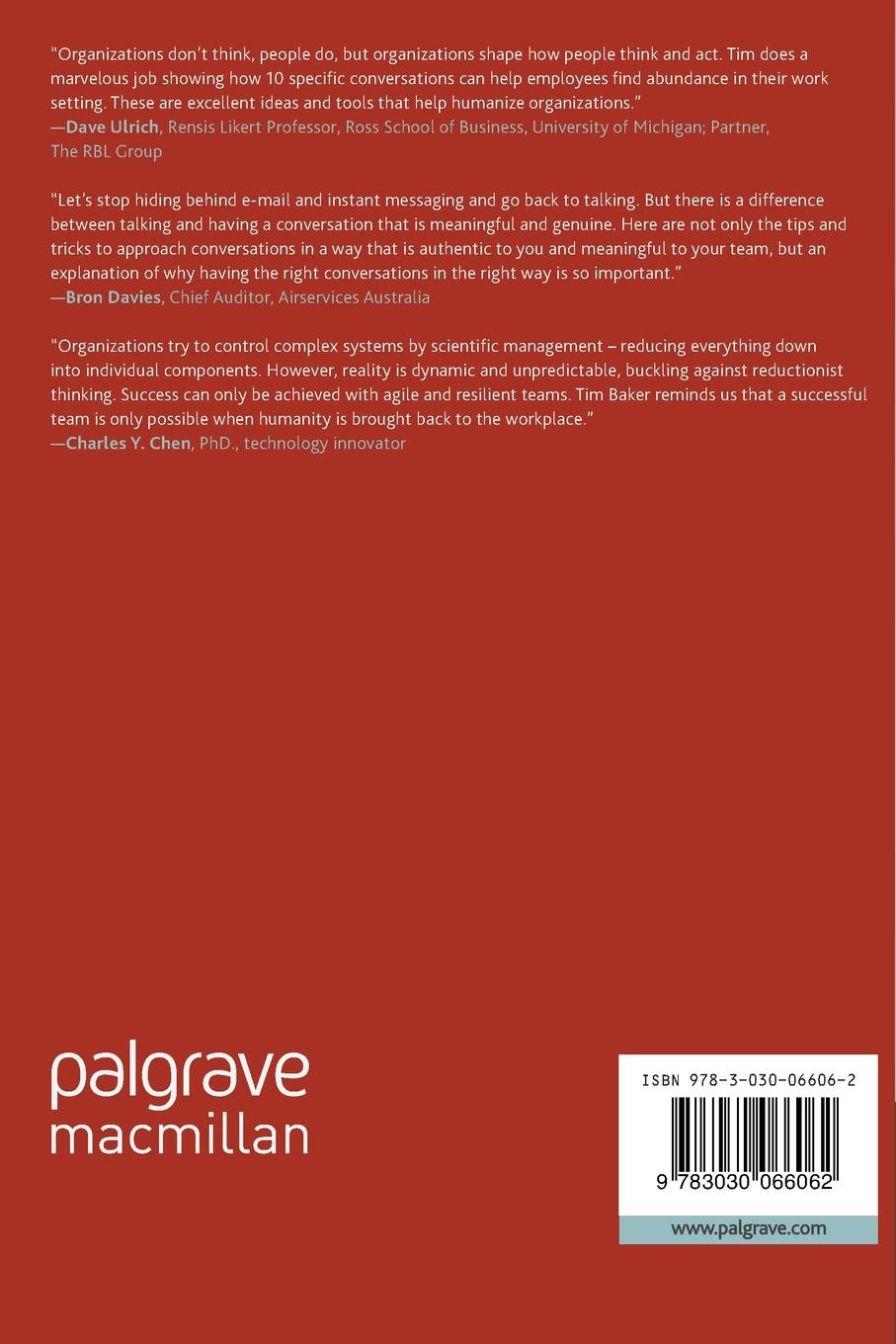 Rückseitencover Bringing the Human Being Back to Work