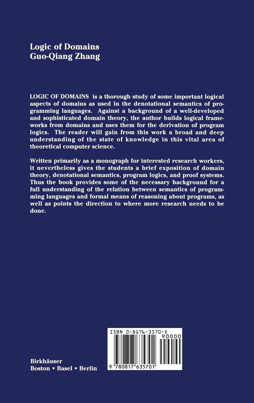 Rückseitencover Logic of Domains