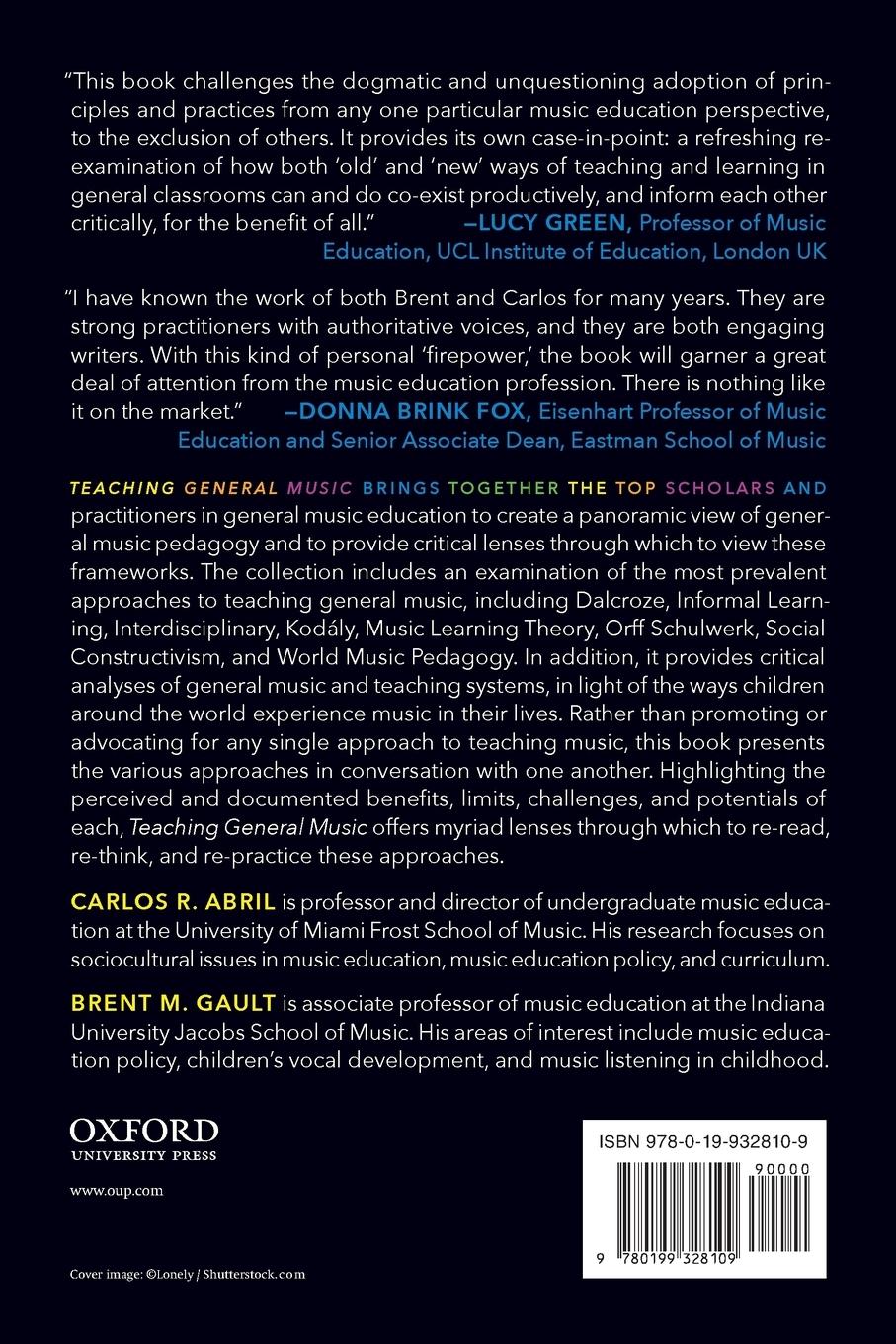 Rückseitencover TEACHING GENERAL MUSIC P