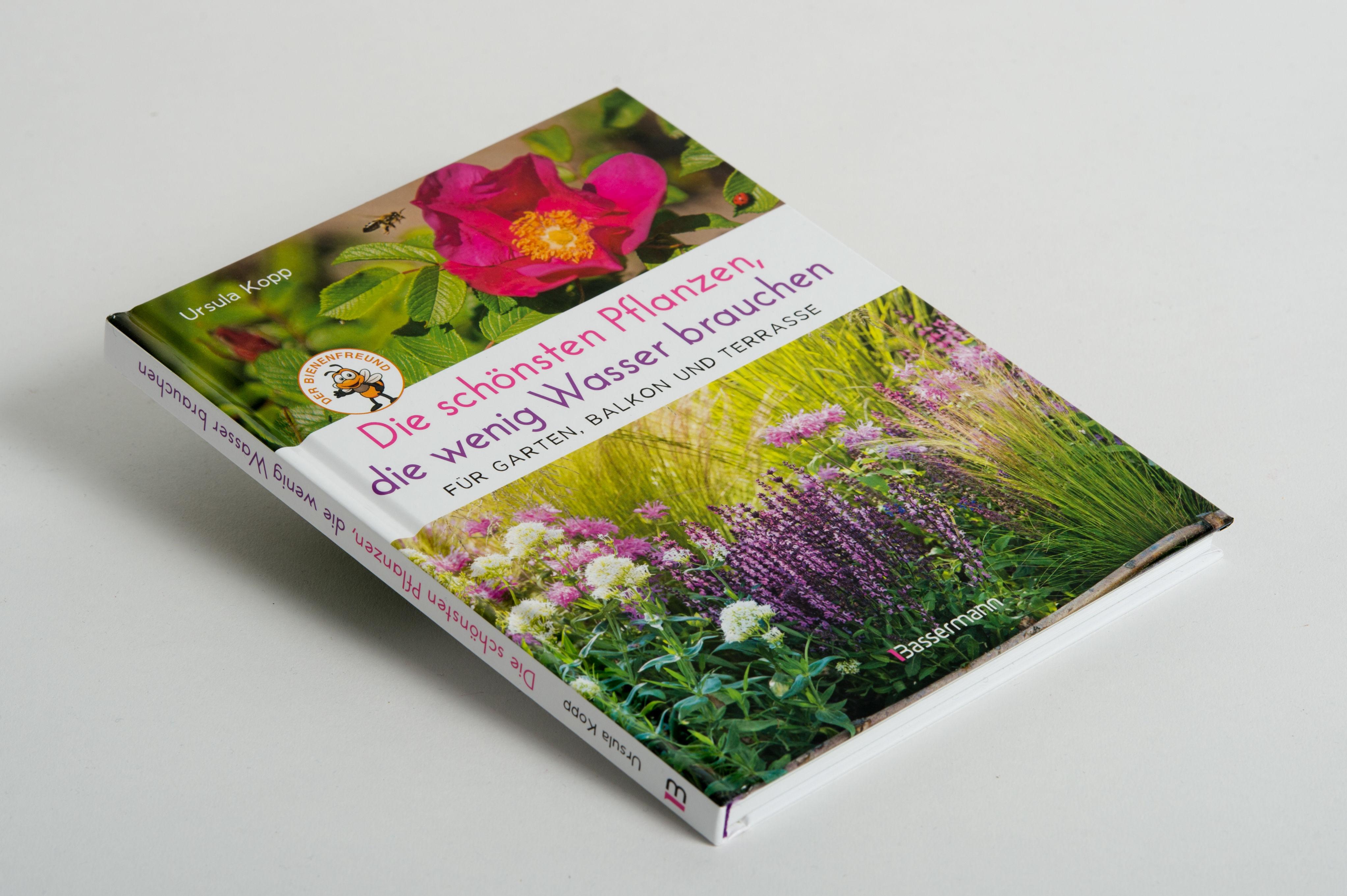 Beispielinhalt (Bild) Die schönsten Pflanzen, die wenig Wasser brauchen für Garten, Balkon und Terrasse - 66 trockenheitsverträgliche Stauden, Sträucher, Gräser und Blumen, die heiße Sommer garantiert überleben