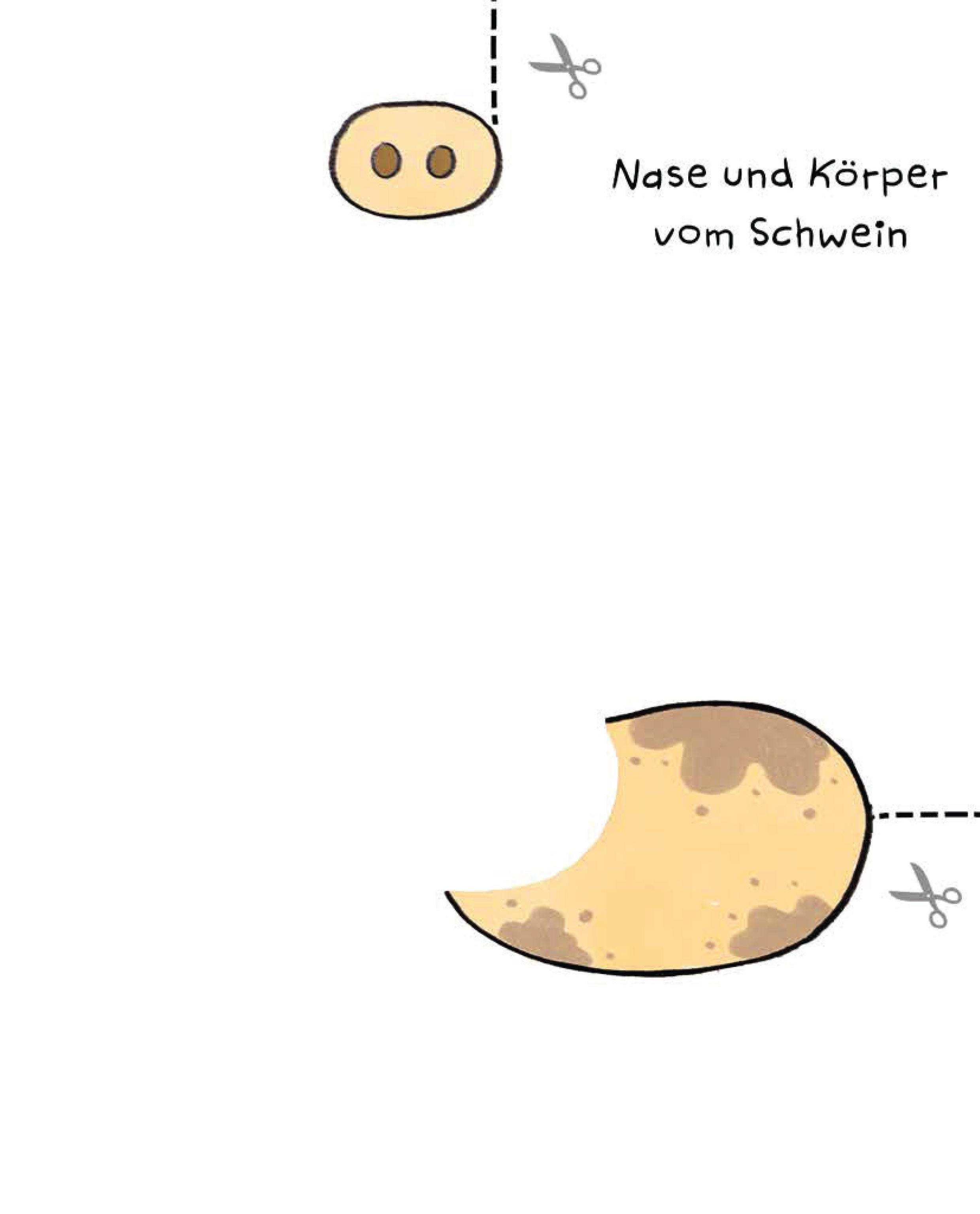 Beispielinhalt (Bild) Mein kunterbuntes Ausschneidebuch - Tiere. Schneiden, kleben, malen ab 3 Jahren. Mit Scherenführerschein