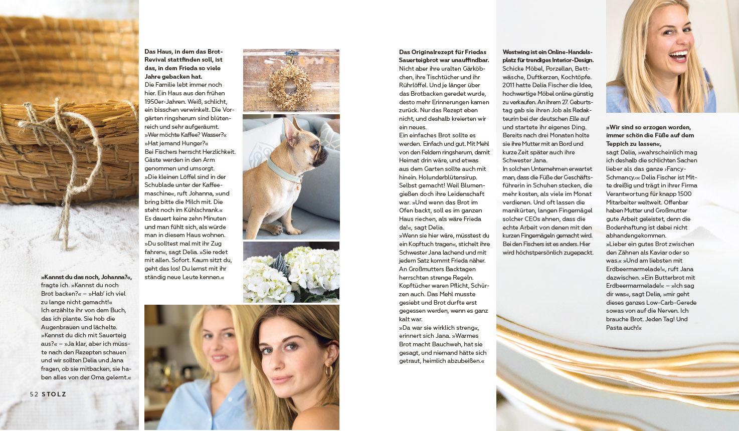 Beispielinhalt (Bild) Sauerteig - Glück vermehrt sich in 4 Tagen. Brot backen mit Achtsamkeit, Entschleunigung und entspannten Bäckern rund um die Welt. Sonderausgabe mit vielen Original-Rezepten