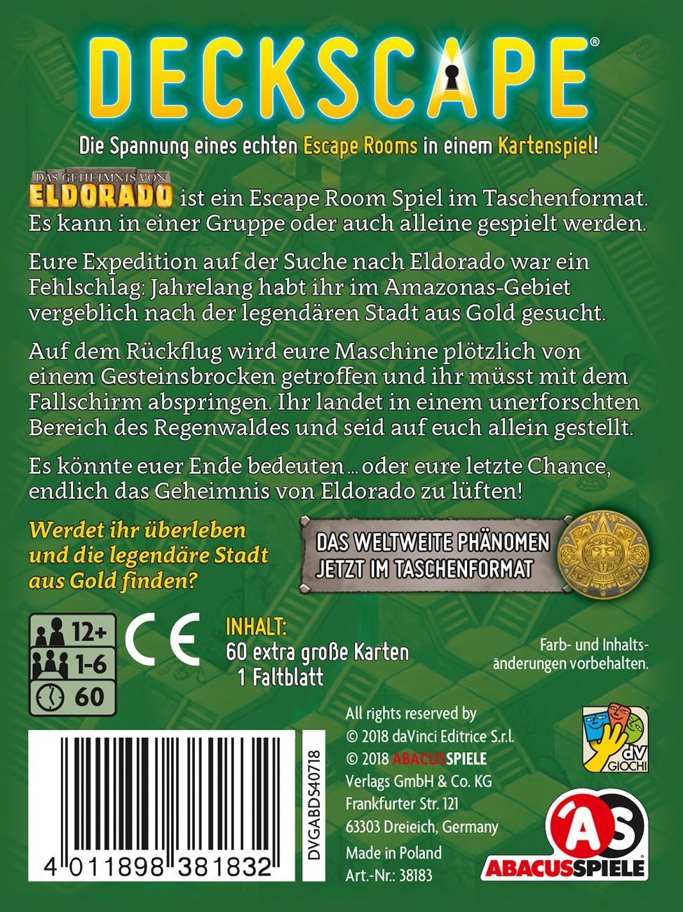 Beispielinhalt (Bild) Deckscape - Das Geheimnis von Eldorado