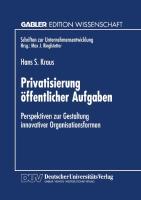 Vorderes Coverbild Privatisierung öffentlicher Aufgaben