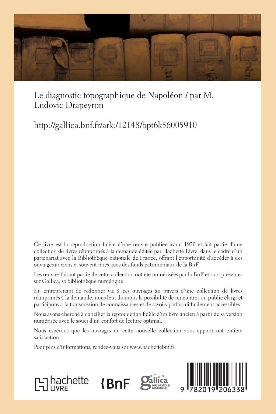 Rückseitencover Le diagnostic topographique de Napoléon