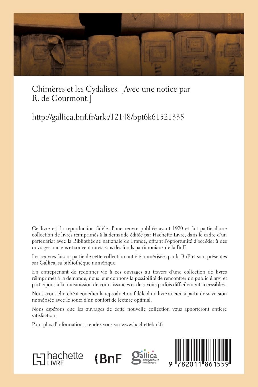 Rückseitencover Les Chimères Et Les Cydalises