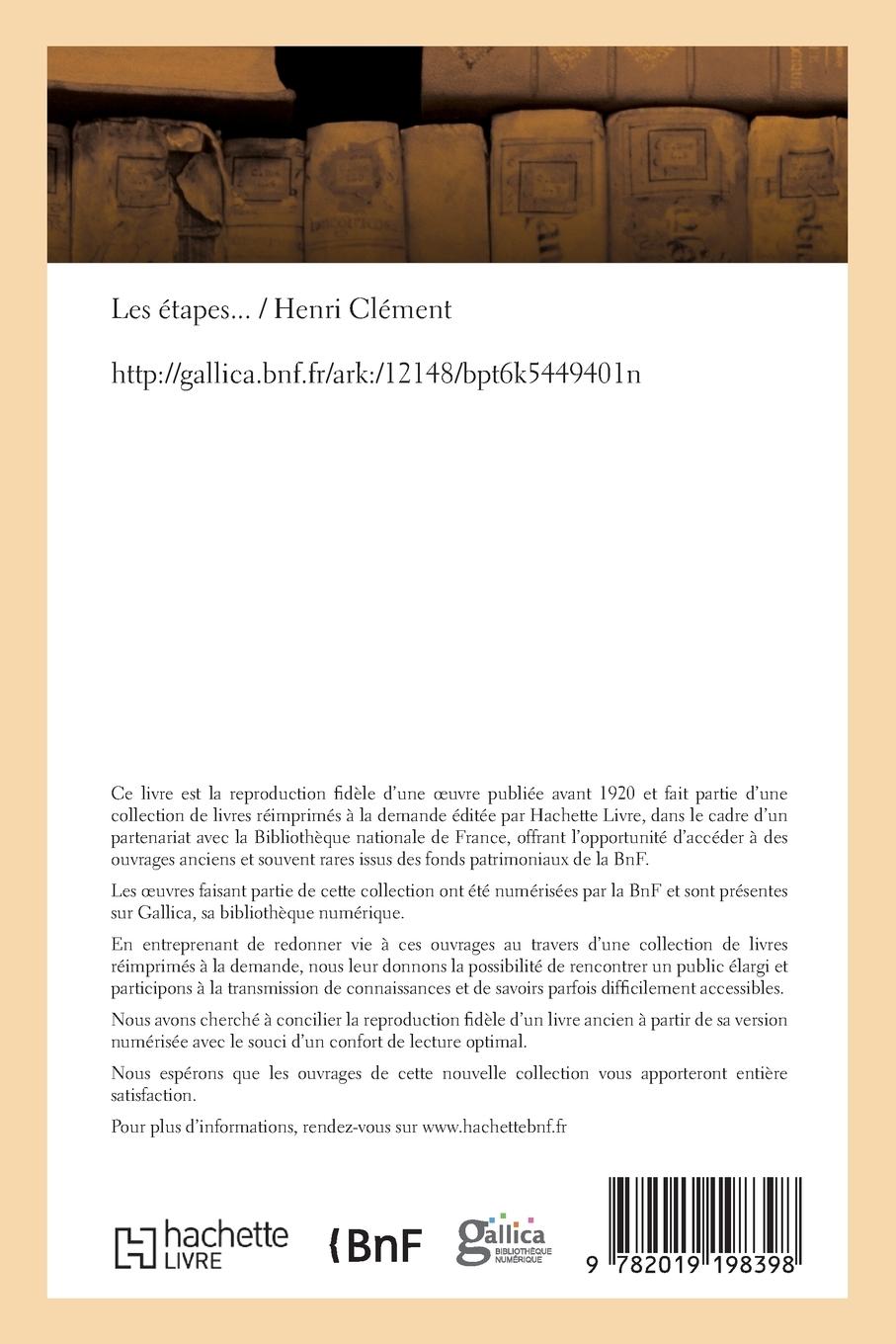 Rückseitencover Les Étapes