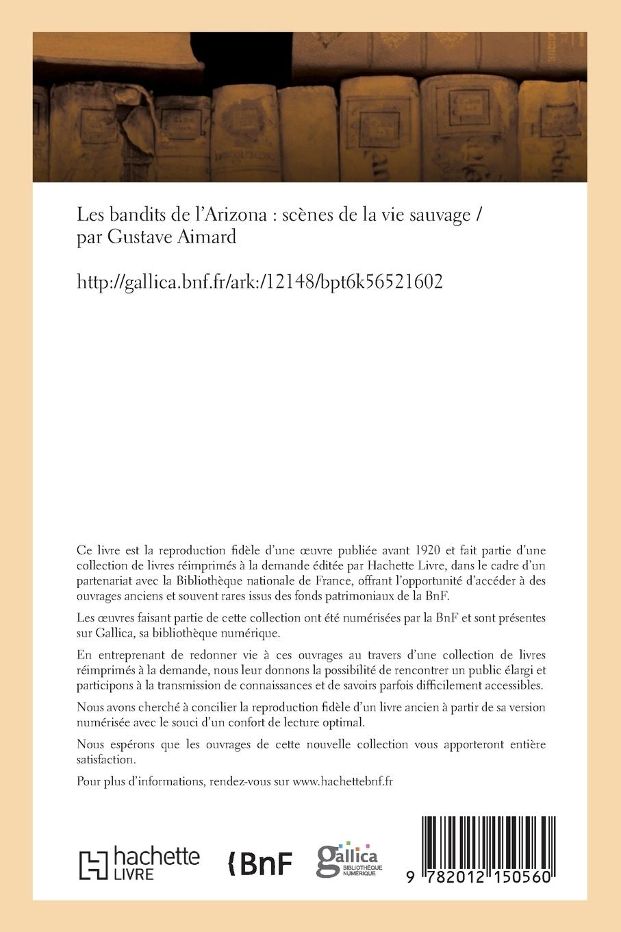 Rückseitencover Les Bandits de l'Arizona: Scènes de la Vie Sauvage