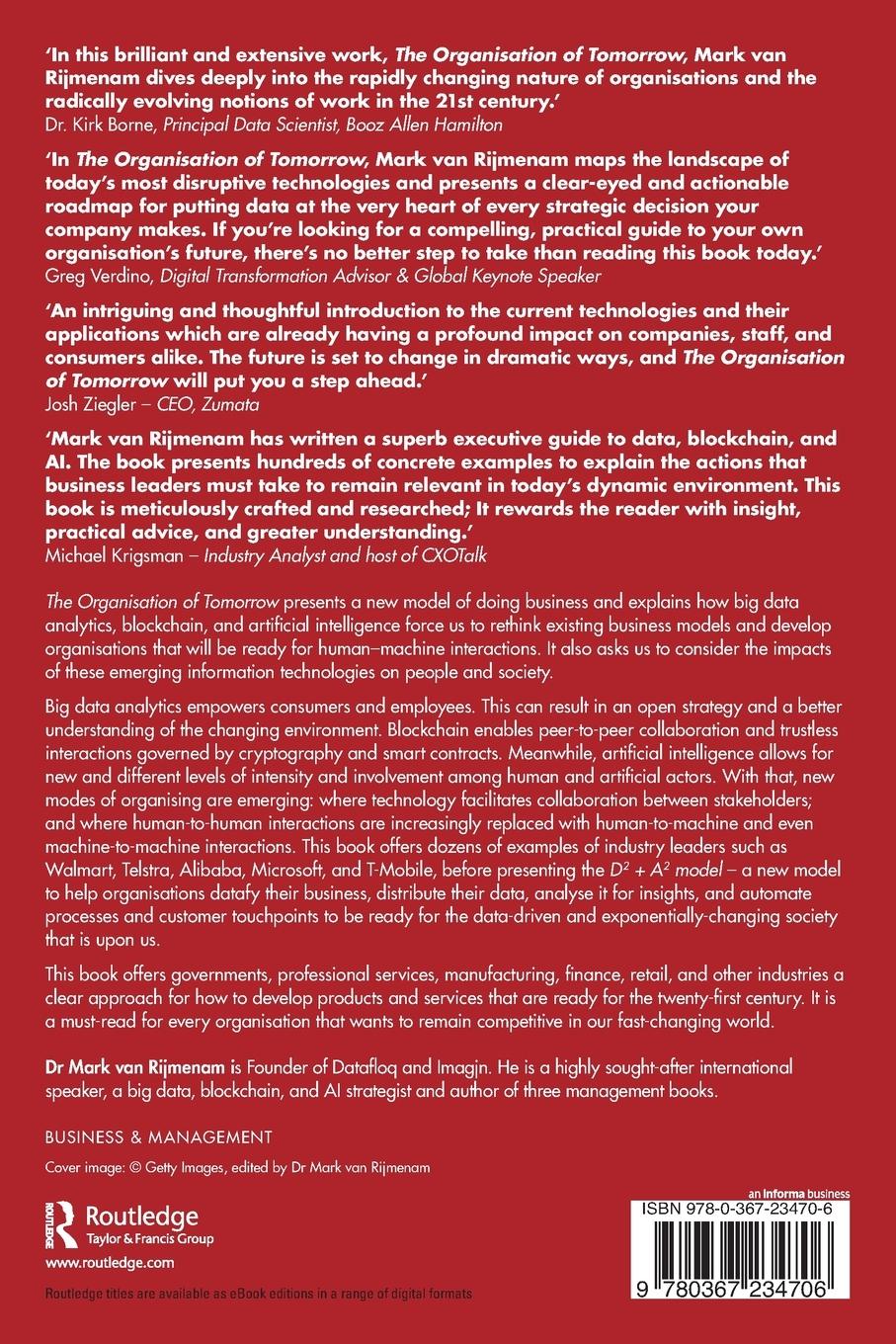 Rückseitencover The Organisation of Tomorrow