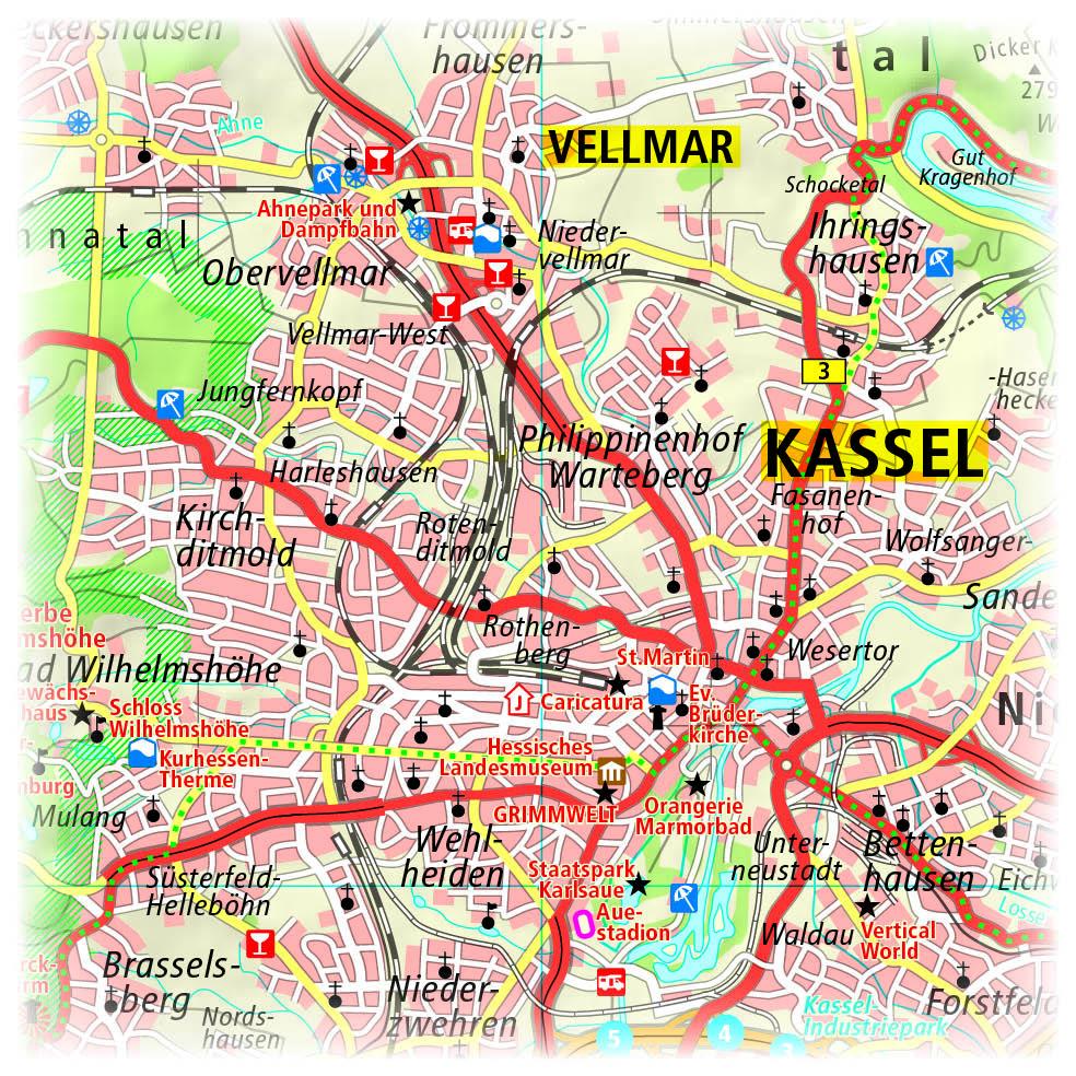 Beispielinhalt (Bild) Waldecker Land und Kasseler Land 1:105 000